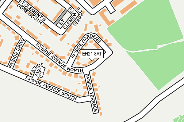 EH21 8AT map - OS OpenMap – Local (Ordnance Survey)