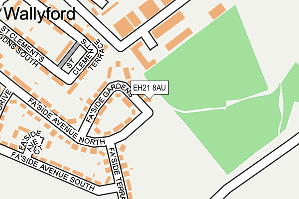 EH21 8AU map - OS OpenMap – Local (Ordnance Survey)