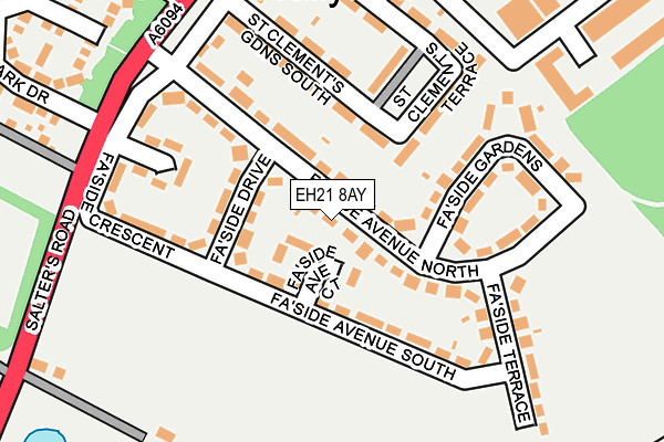 EH21 8AY map - OS OpenMap – Local (Ordnance Survey)