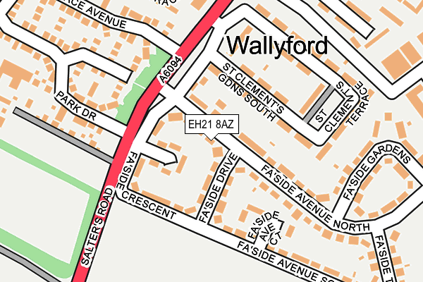 EH21 8AZ map - OS OpenMap – Local (Ordnance Survey)