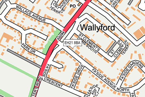 EH21 8BA map - OS OpenMap – Local (Ordnance Survey)