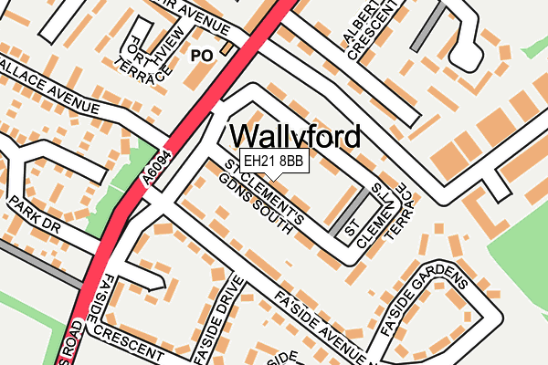 EH21 8BB map - OS OpenMap – Local (Ordnance Survey)