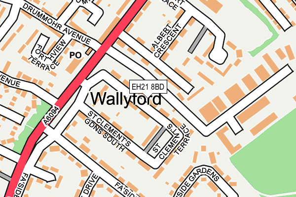 EH21 8BD map - OS OpenMap – Local (Ordnance Survey)