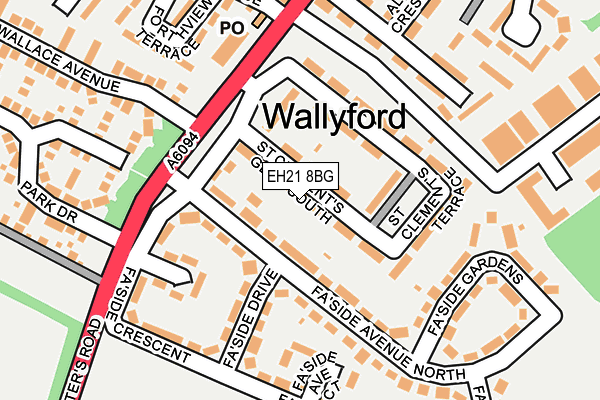 EH21 8BG map - OS OpenMap – Local (Ordnance Survey)