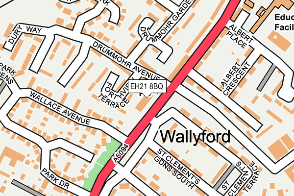 EH21 8BQ map - OS OpenMap – Local (Ordnance Survey)