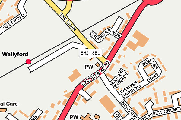 EH21 8BU map - OS OpenMap – Local (Ordnance Survey)