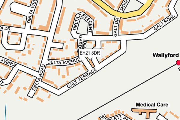 EH21 8DR map - OS OpenMap – Local (Ordnance Survey)