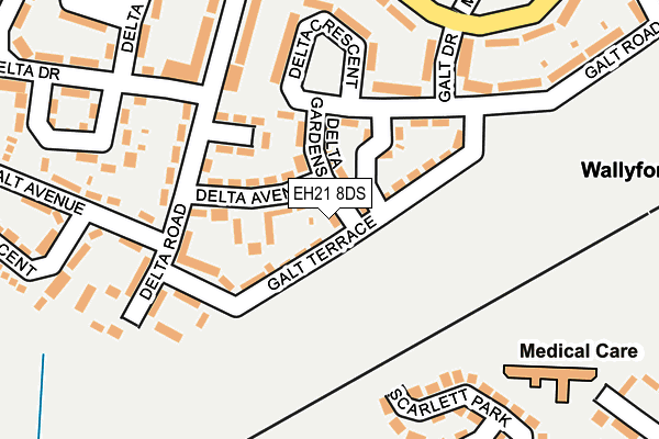 EH21 8DS map - OS OpenMap – Local (Ordnance Survey)