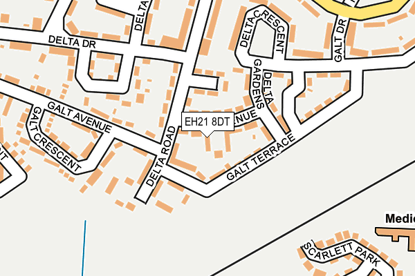 EH21 8DT map - OS OpenMap – Local (Ordnance Survey)