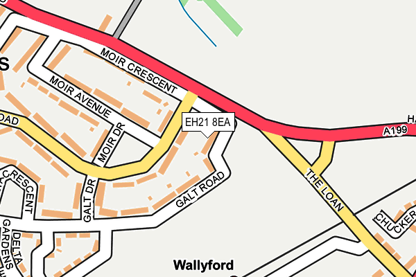 EH21 8EA map - OS OpenMap – Local (Ordnance Survey)