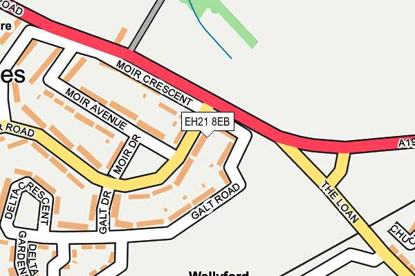 EH21 8EB map - OS OpenMap – Local (Ordnance Survey)