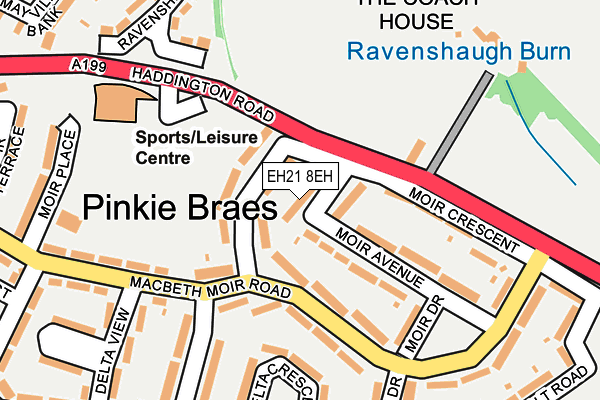 EH21 8EH map - OS OpenMap – Local (Ordnance Survey)