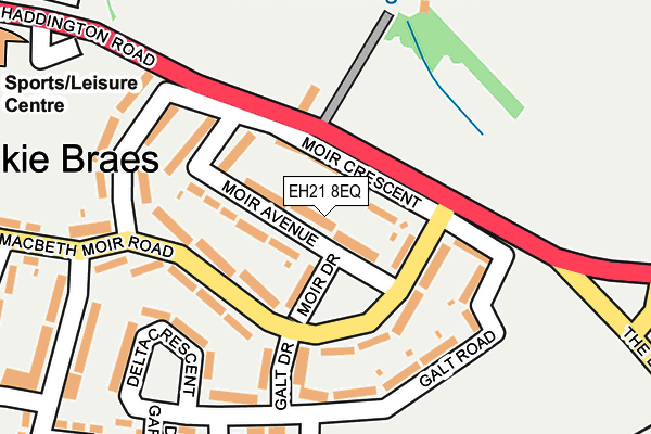 EH21 8EQ map - OS OpenMap – Local (Ordnance Survey)