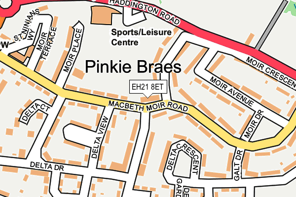 EH21 8ET map - OS OpenMap – Local (Ordnance Survey)