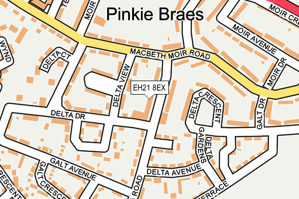 EH21 8EX map - OS OpenMap – Local (Ordnance Survey)