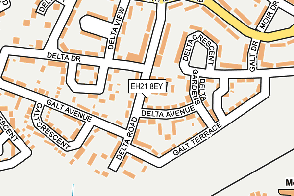 EH21 8EY map - OS OpenMap – Local (Ordnance Survey)