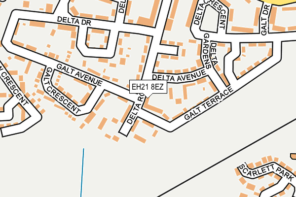 EH21 8EZ map - OS OpenMap – Local (Ordnance Survey)