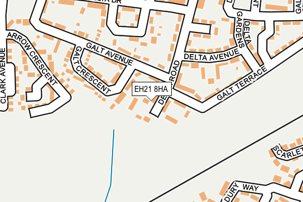 EH21 8HA map - OS OpenMap – Local (Ordnance Survey)