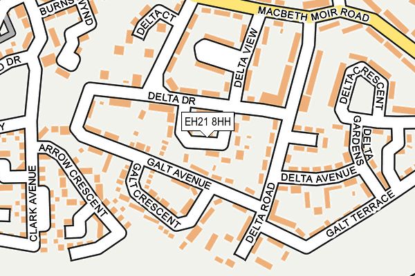 EH21 8HH map - OS OpenMap – Local (Ordnance Survey)