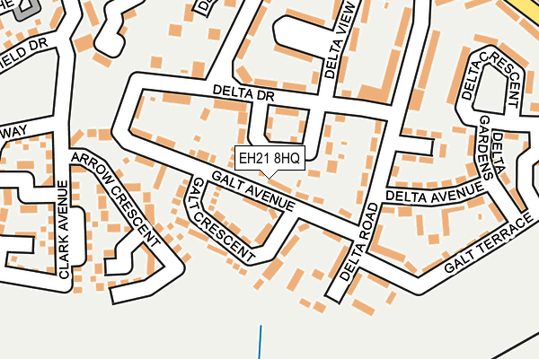 EH21 8HQ map - OS OpenMap – Local (Ordnance Survey)