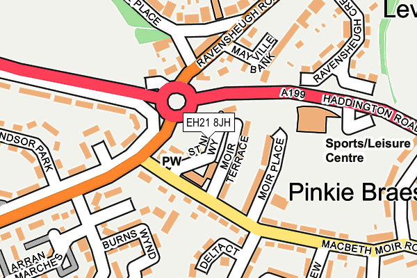 EH21 8JH map - OS OpenMap – Local (Ordnance Survey)