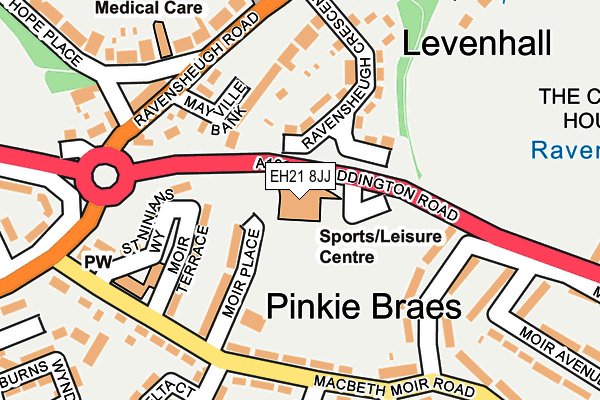 EH21 8JJ map - OS OpenMap – Local (Ordnance Survey)