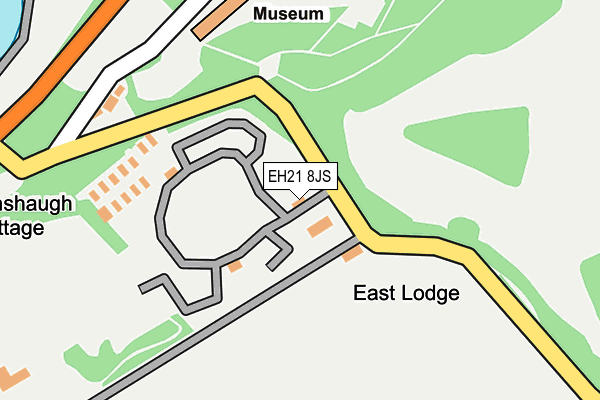 EH21 8JS map - OS OpenMap – Local (Ordnance Survey)