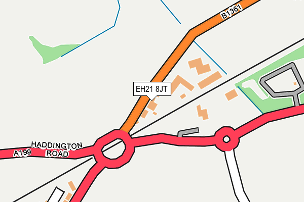 EH21 8JT map - OS OpenMap – Local (Ordnance Survey)