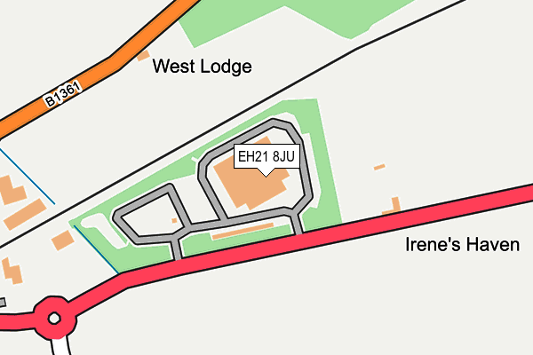 EH21 8JU map - OS OpenMap – Local (Ordnance Survey)