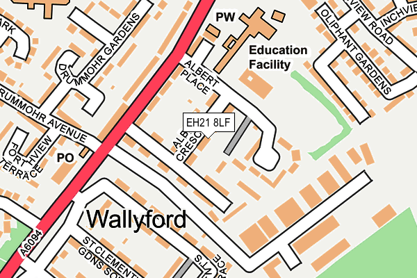 EH21 8LF map - OS OpenMap – Local (Ordnance Survey)