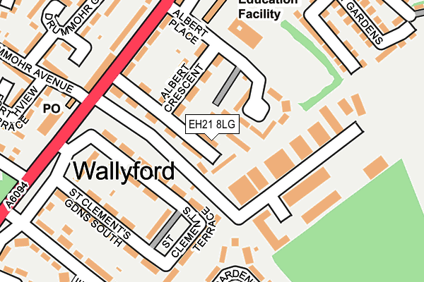 EH21 8LG map - OS OpenMap – Local (Ordnance Survey)