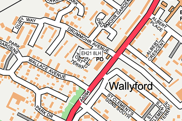 EH21 8LH map - OS OpenMap – Local (Ordnance Survey)