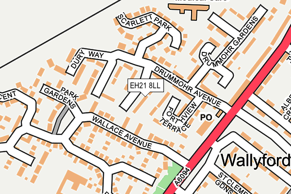 EH21 8LL map - OS OpenMap – Local (Ordnance Survey)