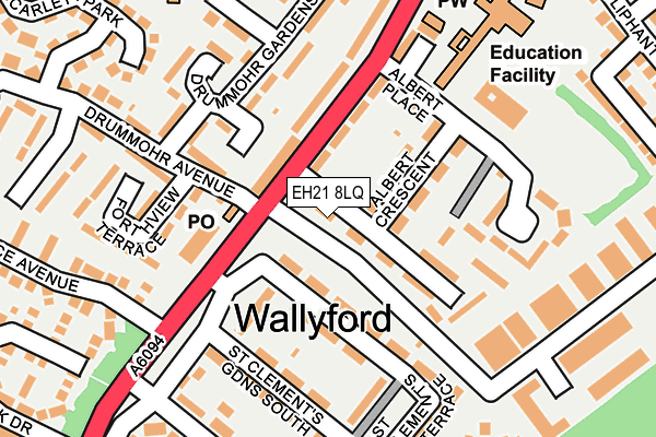 EH21 8LQ map - OS OpenMap – Local (Ordnance Survey)