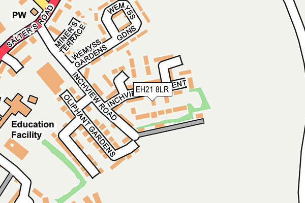 EH21 8LR map - OS OpenMap – Local (Ordnance Survey)