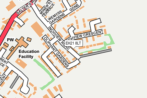 EH21 8LT map - OS OpenMap – Local (Ordnance Survey)