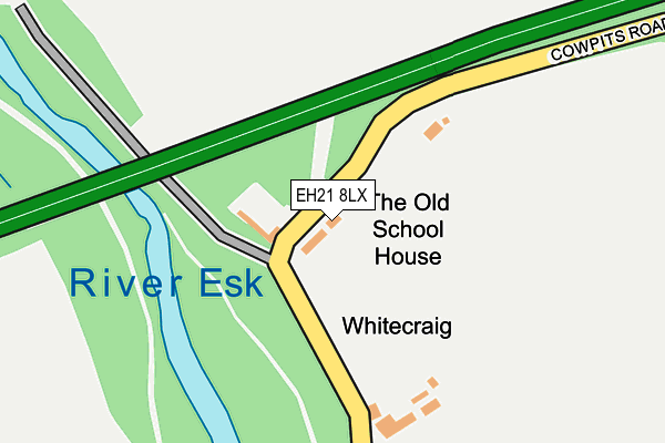 EH21 8LX map - OS OpenMap – Local (Ordnance Survey)