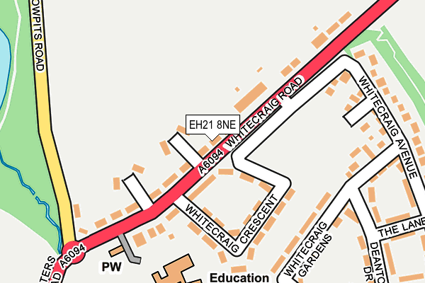 EH21 8NE map - OS OpenMap – Local (Ordnance Survey)