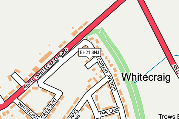 EH21 8NJ map - OS OpenMap – Local (Ordnance Survey)