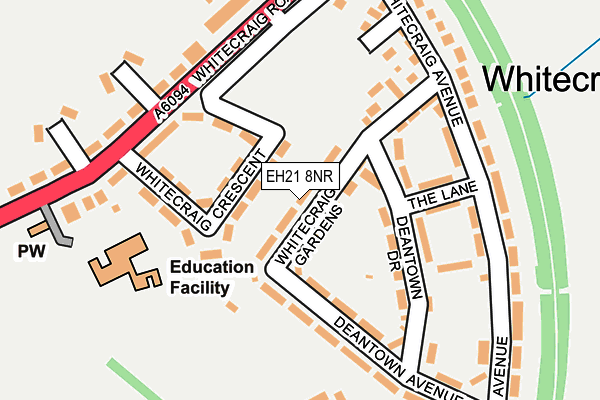 EH21 8NR map - OS OpenMap – Local (Ordnance Survey)