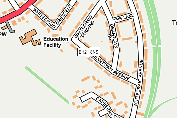 EH21 8NS map - OS OpenMap – Local (Ordnance Survey)