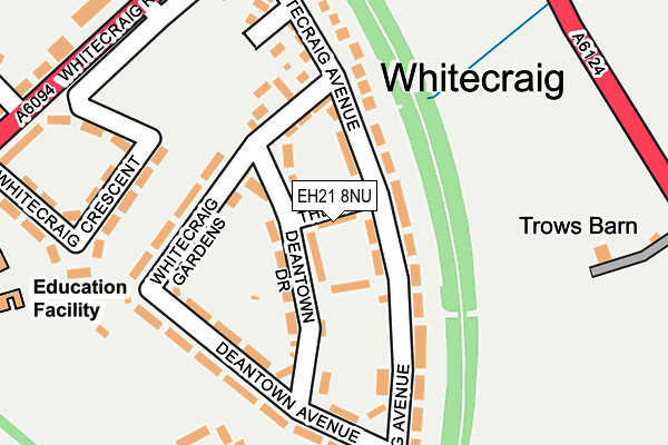 EH21 8NU map - OS OpenMap – Local (Ordnance Survey)