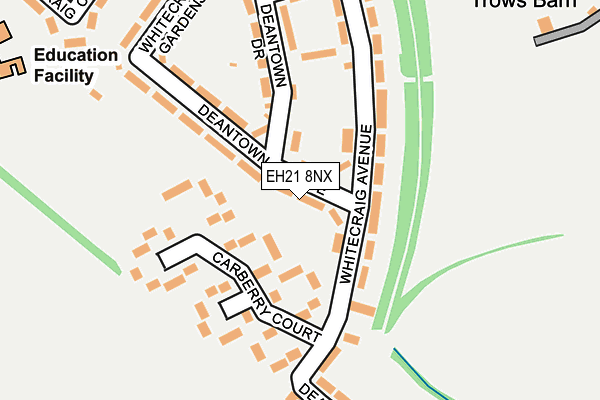 EH21 8NX map - OS OpenMap – Local (Ordnance Survey)