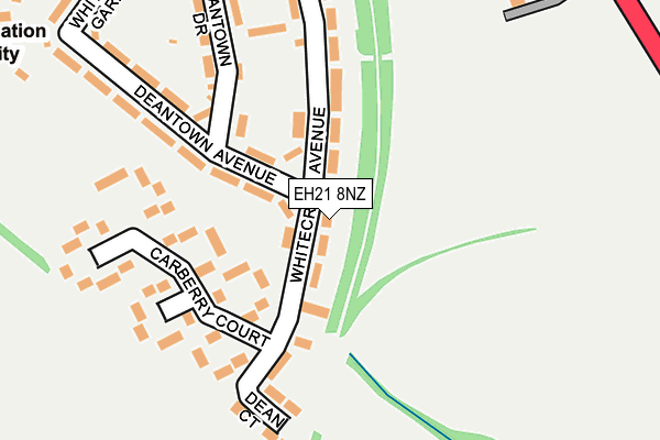 EH21 8NZ map - OS OpenMap – Local (Ordnance Survey)