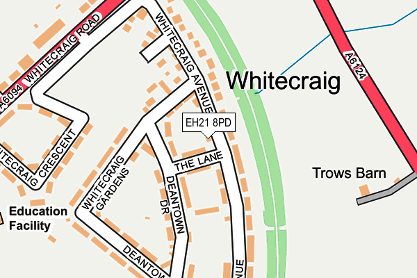 EH21 8PD map - OS OpenMap – Local (Ordnance Survey)