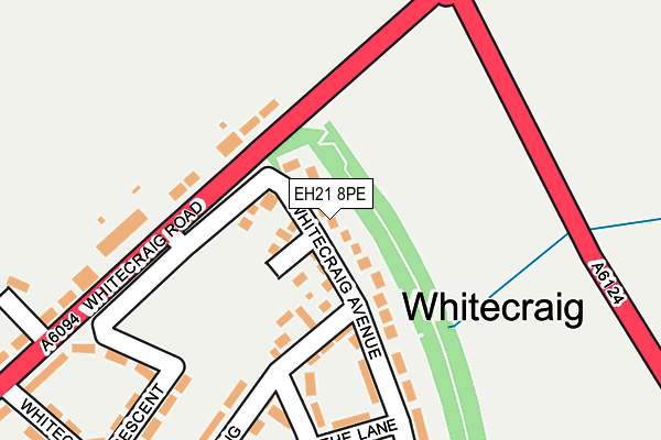 EH21 8PE map - OS OpenMap – Local (Ordnance Survey)