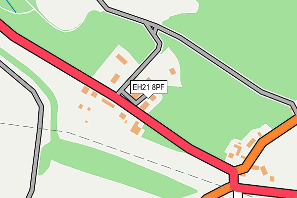 EH21 8PF map - OS OpenMap – Local (Ordnance Survey)