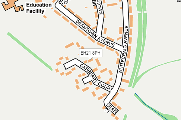 EH21 8PH map - OS OpenMap – Local (Ordnance Survey)