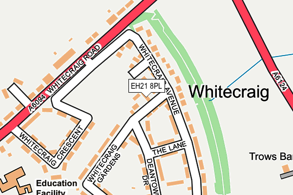 EH21 8PL map - OS OpenMap – Local (Ordnance Survey)