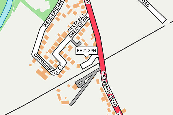 EH21 8PN map - OS OpenMap – Local (Ordnance Survey)